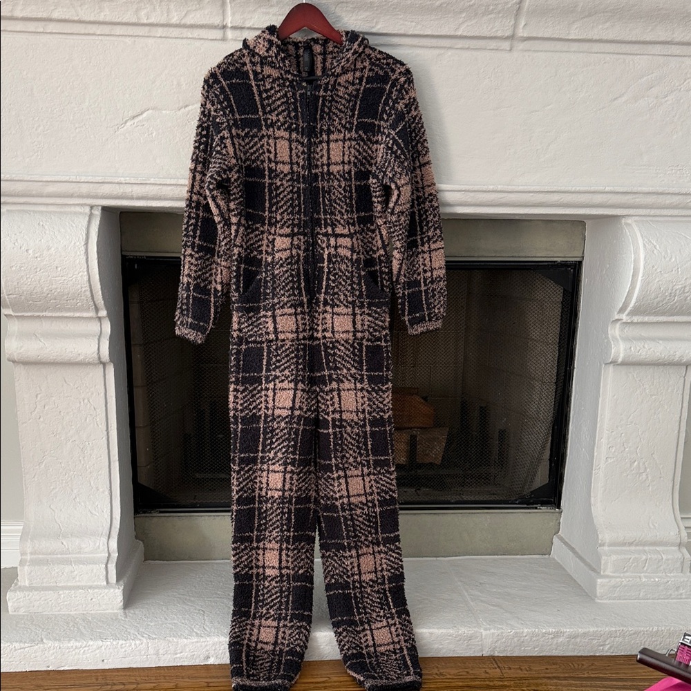 Skims Plaid Fleece Jumpsuit